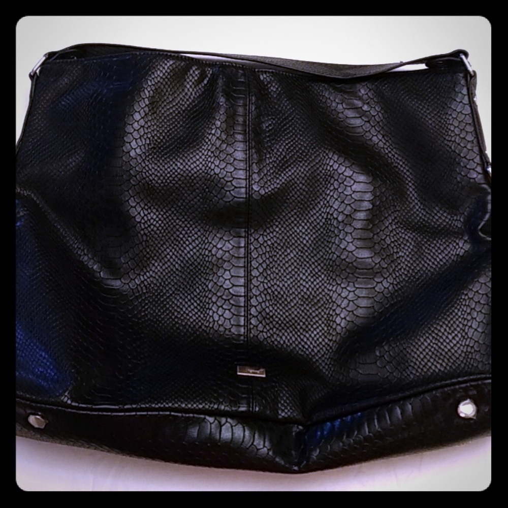 Black croc bag